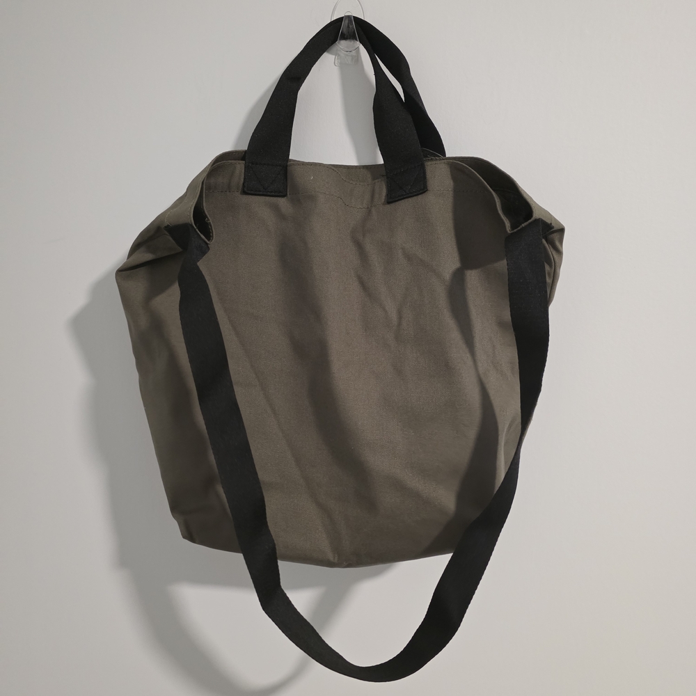 Victoria’s Secret PINK Canvas Tote Bag Olive Green Large Shopper New With Tags - Picture 7 of 10